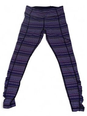 lululemon athletica women’s Striped Purple Performance Leggings